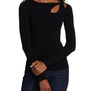 Elie Tahari cut out rib sweater
